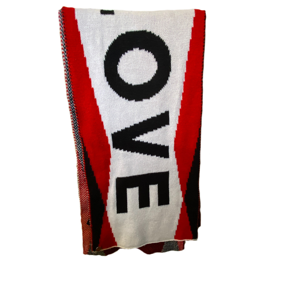 Express Love Scarf Long White Red Black Blue